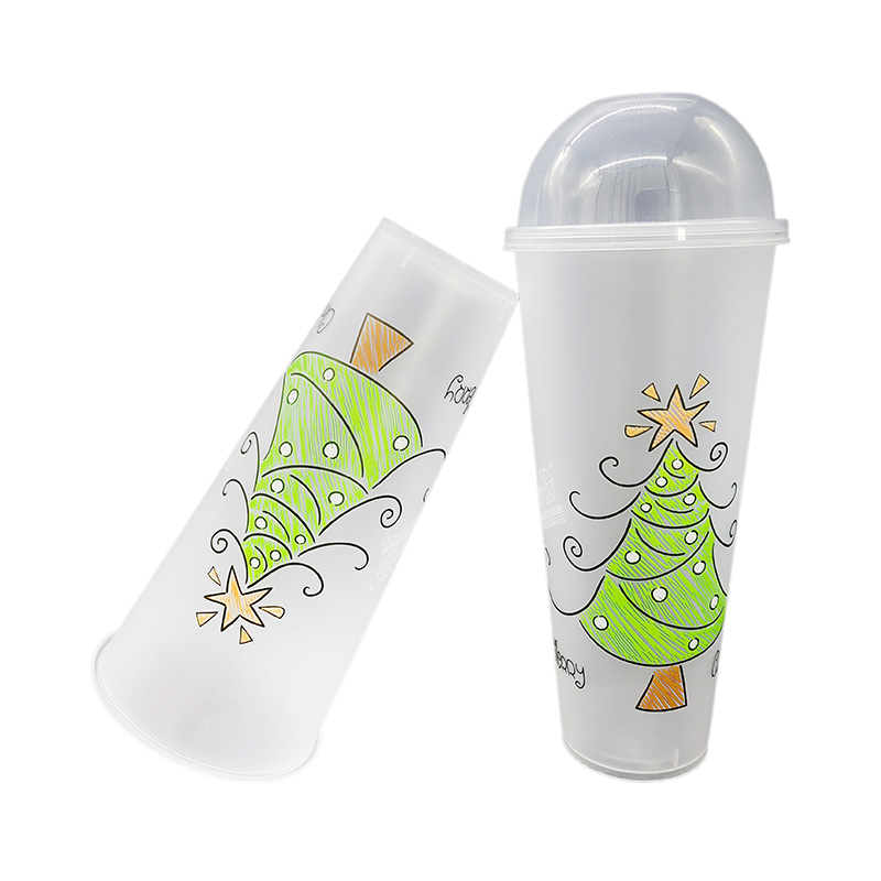 PP Plasitc Juice Cup In Mold Label